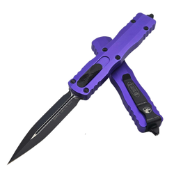 Nóż automatyczny OTF Microtech Dirac Delta D/E Purple Aluminium, Black M390 by Tony Marfione (227-1PU)