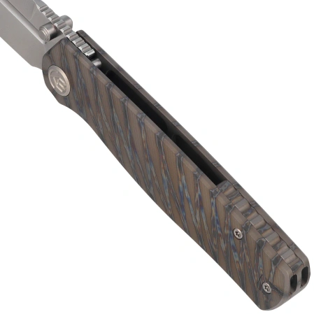 Nóż składany Kubey KB Knives Albatross Flamed Titanium, Silver Bead Blasting M390 by Ray Laconico (KB471B)