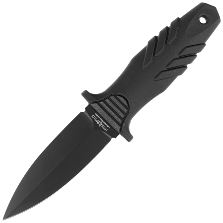 Fox FKMD Tactical Elementum Dagger Black PP/TPE Knife, Black Idroglider N690Co (FX-647)