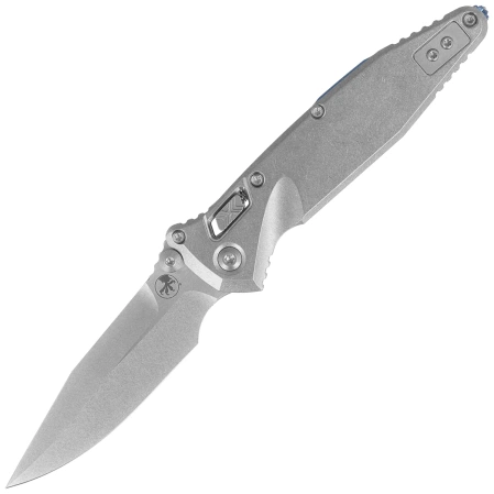 Microtech Socom Ram-Lok S/P-M Marfione Select Knife Gray Titanium, Blue HW, Stonewashed M390MK by Tony Marfione (160RL-10SMS3)