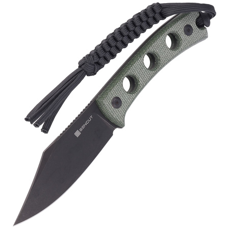 Sencut Knife Waxahachie Green Micarta, Black Stonewashed 9Cr18MoV (SA11C)