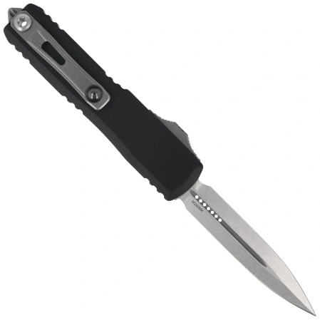 Microtech UTX-70 Gen IV D/E OTF Knife Black Aluminum, Stonewashed M390MK by Tony Marfione (11474-10)