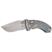 Microtech Amphibian Mini Ram-Lok S/E Marfione Select Knife Galactic Gold Slab Side Titanium, Blue Bksp, Stonewashed M390MK by Tony Marfione (137MRL-10MS15)