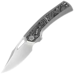 WE Knife Nefaris LE No 097/155 Polished Bead Blasted Titanium / Aluminium Foil / CF, Polished Bead Blasted CPM 20CV (WE22040F-2)