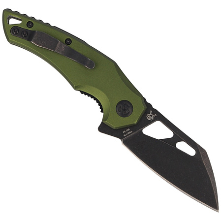 Nóż składany FoxEdge Atrax Green Aluminium, Black Stonewashed by Simonutti (FE-026 AOD)