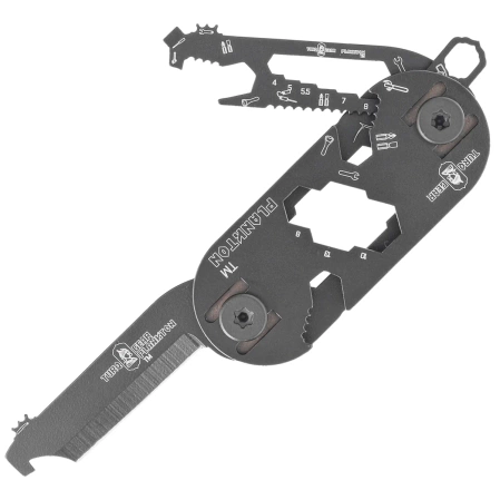 MultiTool Turq Gear Plankton Set (Tool No.1, 2, 3 , 4, 5, Clips, T-25 Torx Bits, System-M srew set, washers) Cerakote Graphite Black Stainless Steel