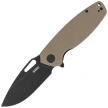 Kubey Tityus Knife Tan G10, Blackwashed 14C28N (KU322U)