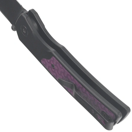 Nóż składany Bestechman Icebreaker Black Aluminium / Purple G10, Black PVD D2 (BMK16C)