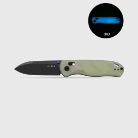 Nóż składany Kizer Drop Bear Green GID G10, Black PVD Nitro-V by Azo (V3619A21)