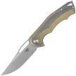 Bestech Tercel Retro Gold/Gray Titanium, Stonewashed CPM S35VN (BT1708A)