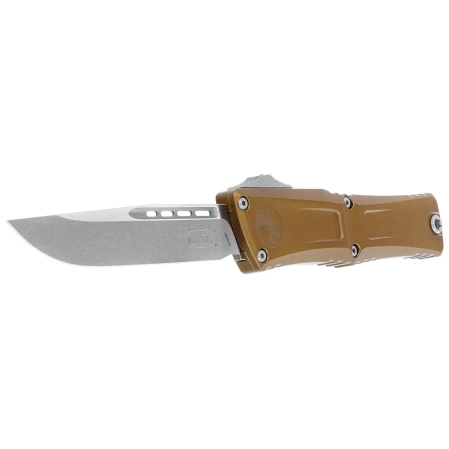 Microtech Combat Troodon Gen III S/E OTF Knife Tan Aluminum, Apocalyptic M390MK by Tony Marfione (1143-10APTA)