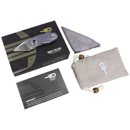 Bestech Tulip Frame Lock Knife Blue Titanium, Stonewashed / Satin M390 by Ostap Hel (BT1913B)