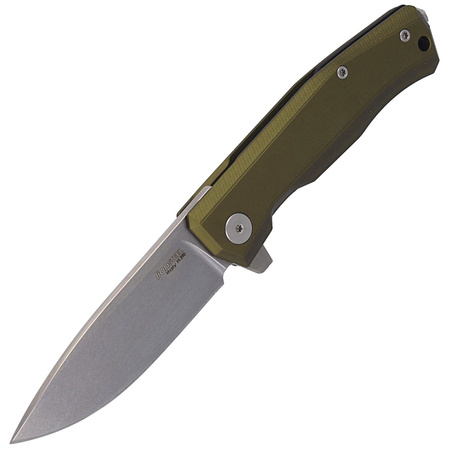 Nóż składany LionSteel Myto Green Aluminium, StoneWashed M390 by Molletta (MT01A GS)