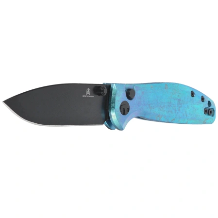 Bestechman Goodboy Jr. Knife Green Crystallized Titanium, Black PVD MagnaCut by Keanu Alfaro (BMK10L)