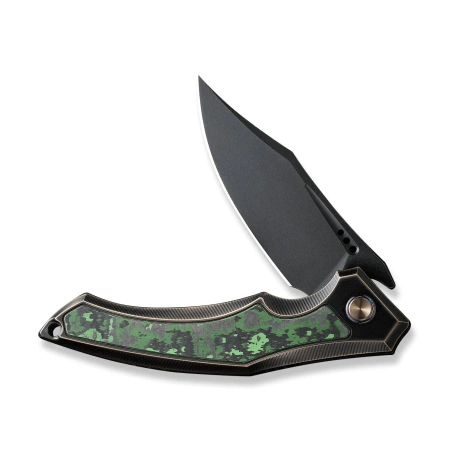 Nóż składany WE Knife Orpheus LE No 081/155 Bronze / Black Titanium / Jungle Wear Fat Carbon Fiber, Black Stonewashed CPM 20CV (WE23009-1)