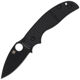 Spyderco Sage 5 Salt Knife Black G10, Black TiCn MagnaCut by Sal Glesser (C123GPBKMCBK)