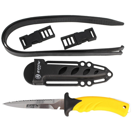 MAC Torpedo 11 Diving Knife Yellow PP-TPE, Satin W 1.4060