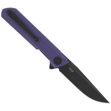 Bestechman Mini Dundee Knife Purple G10, Black PVD D2 by Ostap Hel (BMK03J)