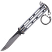 Martinez Albainox Balisong Chrome, Mirror Finish butterfly keychain knife (02179-C)