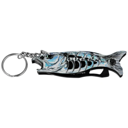 Martinez Albainox Fishing 3 Knife Key-ring Blue Aluminum, Black 3Cr13Mov (25145 BL)