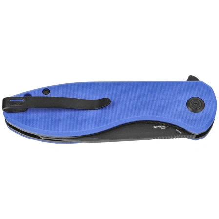 Kubey Knife Master Chief Blue G10, Blackwashed 14C28N by Keanu Alfaro (KU358P)