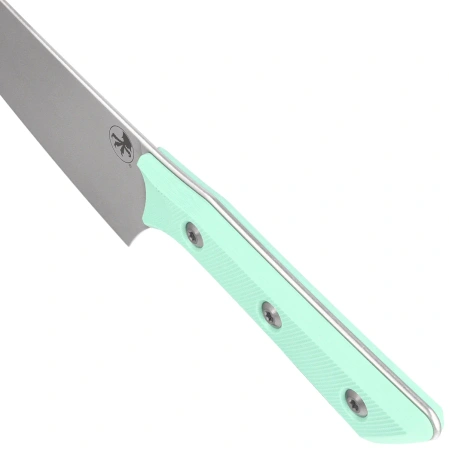 Nóż kuchenny Microtech Chef 8'' Caribbean Blue G10, Stonewashed M390MK (3000-10CA)