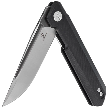 Bestechman Dundee Knife Black G10, Grey PVD / Satin D2 by Ostap Hel (BMK01D)