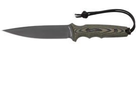 Nóż Spartan Blades Harsey Clandestina Camo Linen Micarta, Black PVD MagnaCut by William W. Harsey (SB57BKCMKYBK)