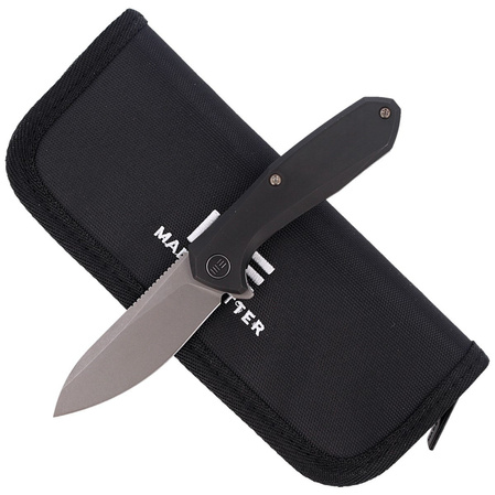 WE Knife Mote Black Titanium, Gray Stonewashed CPM S35VN by Ostap Hel (2005C)