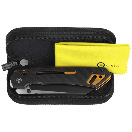 Nóż składany Civivi Buster FG Black G10, Black Stonewashed/Satin Nitro-V by Snecx Tan (C24052-1)