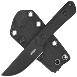 Kubey Knife Thorn Black G10, Blackwashed 14C28N by Scott Halpern (KU413B)