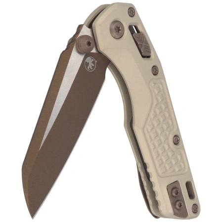 Microtech MSI Mini Ram-Lok S/E Knife Champagne Gold Frag Aluminium, Cerakote RAL-8000 M390MK by Tony Marfione (210M-1FRCG-C19Z23)