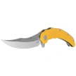 Kubey Crest Knife Yellow G10, Satin 14C28N by Yuze Zhong (KU346C)