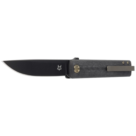 Fox Chnops Knife 3K Carbon Fiber, Black PVD M390 by Riccardo Gobbato (FX-543 CFBR)