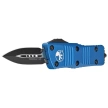 Microtech Mini Troodon D/E Blue Aluminium, Black by Tony Marfione knife (238-1BL)