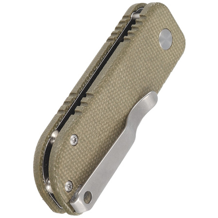 Nóż składany BlackFox NU-Bowie Green Micarta, Coarse Stone Washed D2 by Keanu Alfaro (BF-758-MI)