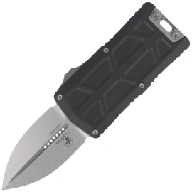 Nóż automatyczny OTF Microtech Exocet II D/E Black Aluminium, Stonewashed M390MK by Tony Marfione (1157-10)