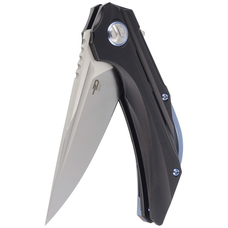 Bestech Vigil Black Titanium, Satin M390 by Kombou Knife (BT2201C)