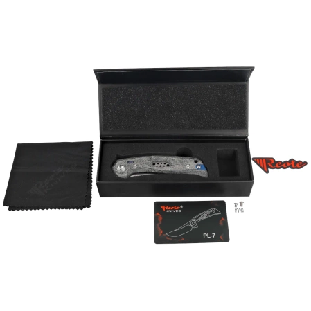 Reate PL-7 Knife Black Micarta, Satin Nitro-V (PL-7 BKM SAT)