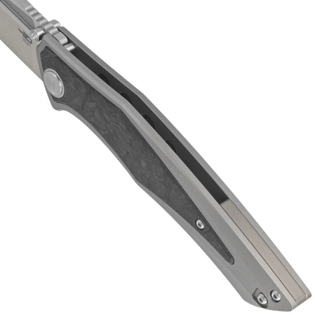 Nóż składany Bestech Togatta Grey Titanium/Marble Carbon Fiber, Satin M390 by Koens Craft (BT2102F)
