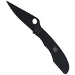 Spyderco Grasshopper Black / Black Blade Plain Knife (C138BKP)
