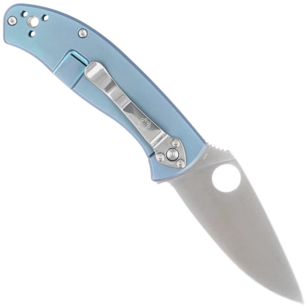 Spyderco Tenacious R.I.L. Blue Titanium, Satin 8Cr13MoV by Eric Glesser (C122TIBLP)