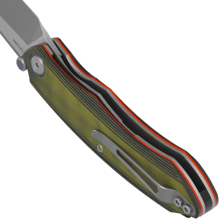 Remette Wild Species GC103 Knife Green G10, Fine Hand Grinding 14C28N