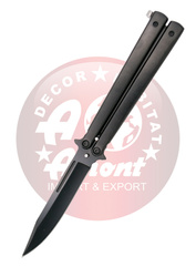 Nóż motylkowy Third Decor Habitat Balisong Black Stainless Steel, Black 420 (TH-24690)