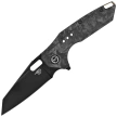 Nóż składany Bestech Nyxie 3 Black Titanium / Marble Carbon Fiber, Black DLC CPM S35VN by Todd Knife and Tool (BT2308D)