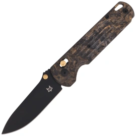 Nóż składany Fox Gabi Dark Matter Carbon Fiber, Black Stonewashed PVD Niolox (FX-451 DMG)