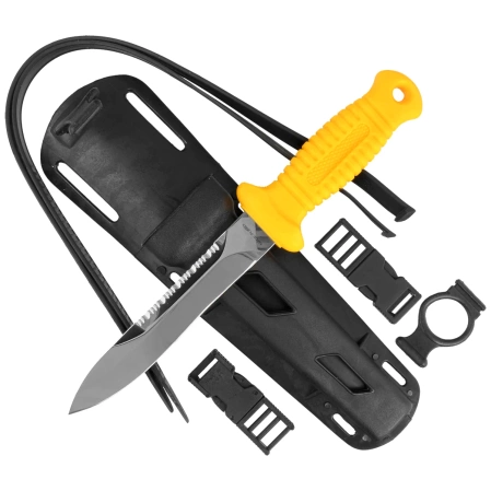 MAC Sub 15 D Yellow PP Mirror Diving Knife