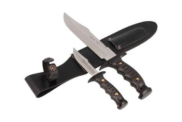 Muela Kangaroo 7221-P 2 pcs Knife Set, Black ABS, Satin 420H