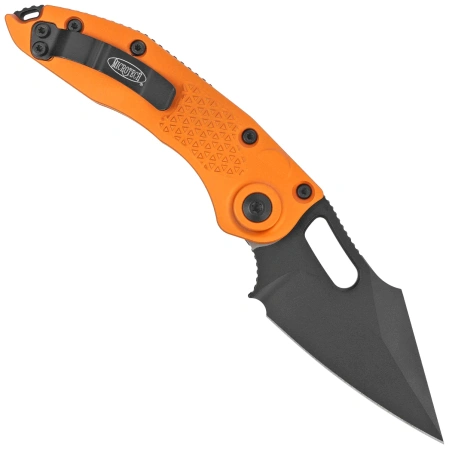 Microtech Stitch-A S/E Automatic Knife Orange Tangerine Aluminum, Black M390MK by Borka Blades and Tony Marfione (169-1OT)