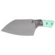 Nóż kuchenny Microtech Santoku 6'' Titanium Bolster/Caribbean Blue G10, Stonewashed M390MK (3200B-10CA)